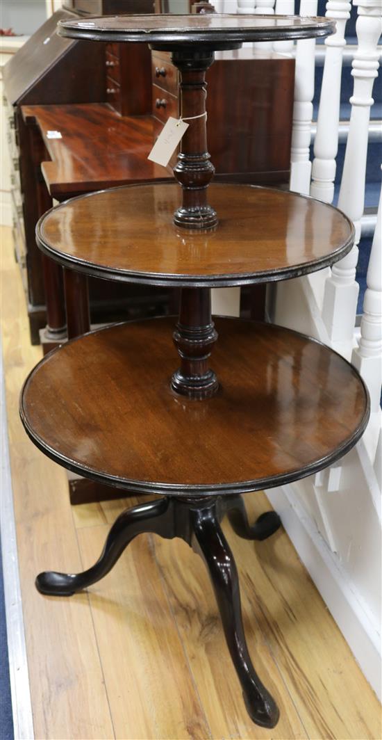 A George III mahogany dumb waiter